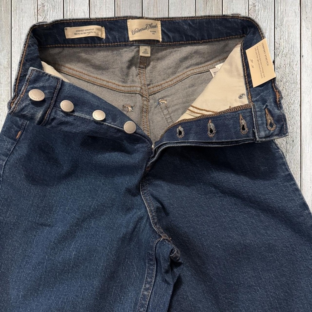 Universal Thread Highest Rise Straight Jeans NWT Size 00 - Picture 4 of 7